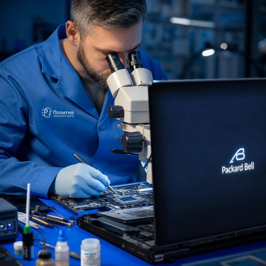Замена видеокарты ноутбука Packard Bell в Азове