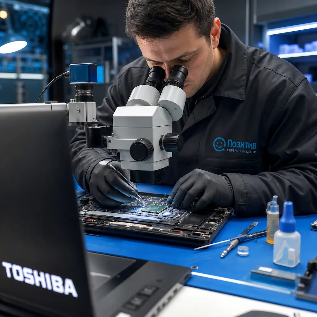 Замена видеокарты ноутбука Toshiba в Азове