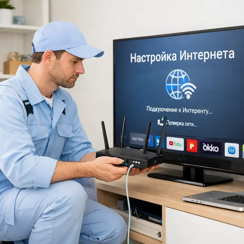 Настройка интернета на телевизоре в Азове