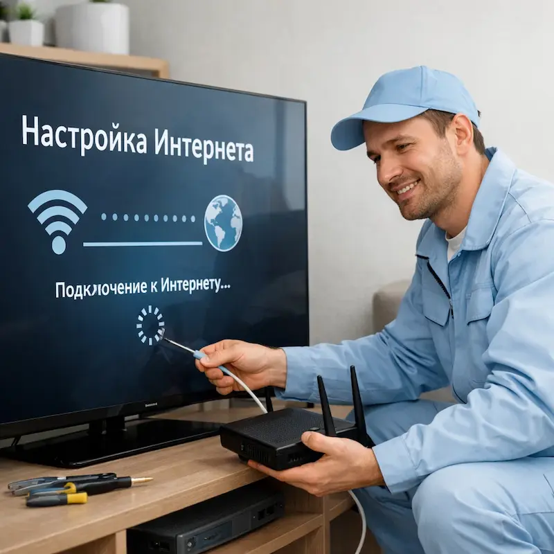 Настройка интернета на ТВ в Азове