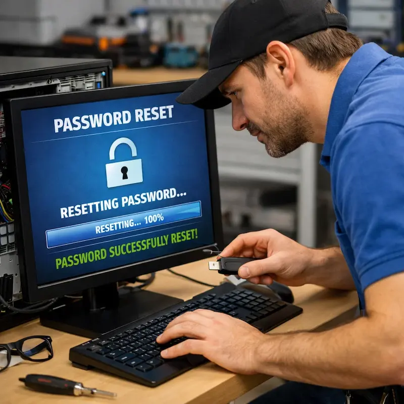 Сброс пароля от компьютера в Азове