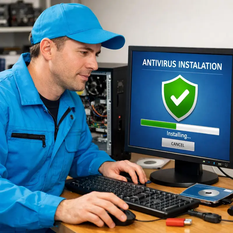 Установка антивируса на ноутбук в Азове