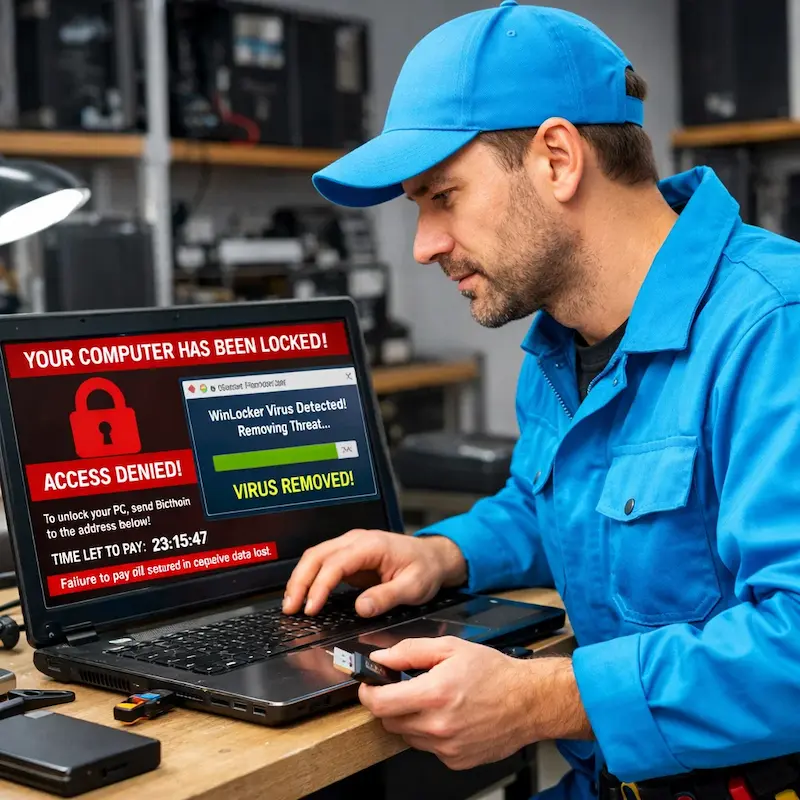 Поможем разблокировать компьютер и ноутбук в Азове